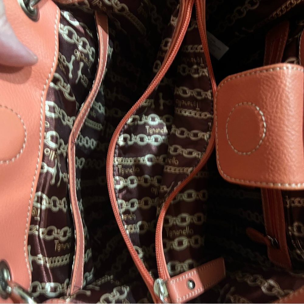 Tignanello Purse Pink/Coral Bag - Picture 11 of 12